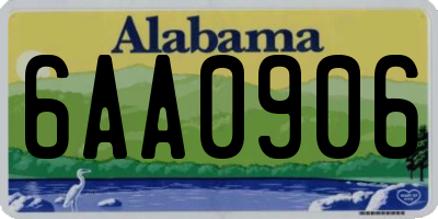 AL license plate 6AA0906