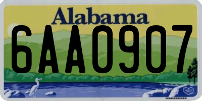 AL license plate 6AA0907