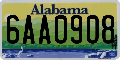 AL license plate 6AA0908