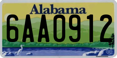 AL license plate 6AA0912
