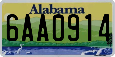 AL license plate 6AA0914