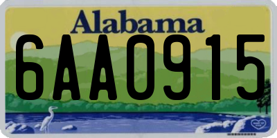 AL license plate 6AA0915