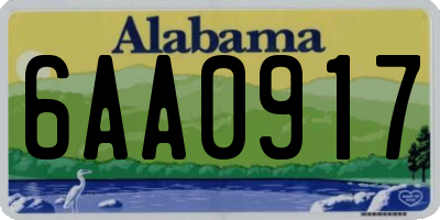 AL license plate 6AA0917
