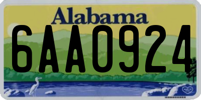 AL license plate 6AA0924