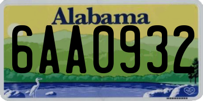 AL license plate 6AA0932