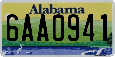 AL license plate 6AA0941