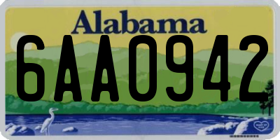 AL license plate 6AA0942