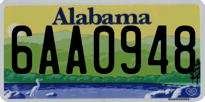 AL license plate 6AA0948