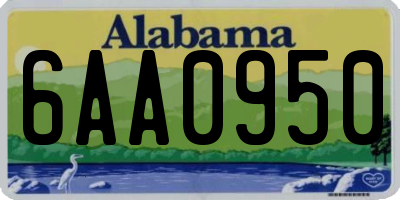 AL license plate 6AA0950