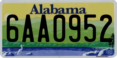 AL license plate 6AA0952