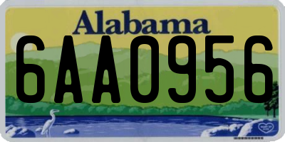 AL license plate 6AA0956
