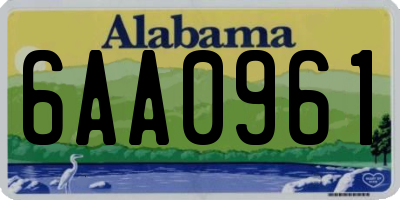 AL license plate 6AA0961