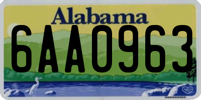 AL license plate 6AA0963