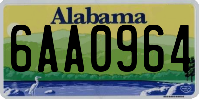 AL license plate 6AA0964