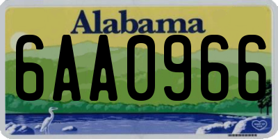 AL license plate 6AA0966