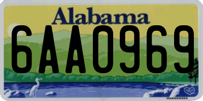 AL license plate 6AA0969