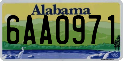 AL license plate 6AA0971