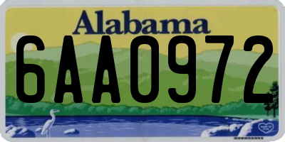 AL license plate 6AA0972