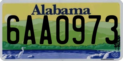 AL license plate 6AA0973