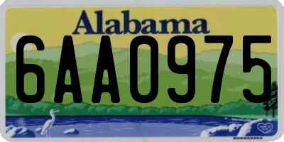 AL license plate 6AA0975