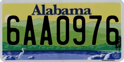 AL license plate 6AA0976