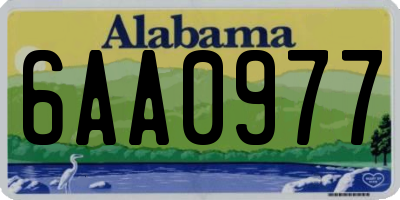 AL license plate 6AA0977