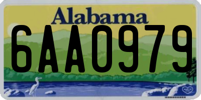 AL license plate 6AA0979