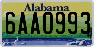 AL license plate 6AA0993
