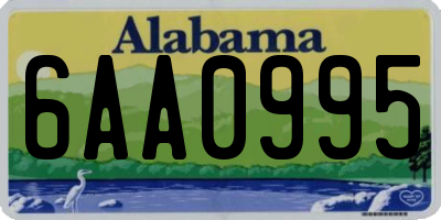 AL license plate 6AA0995
