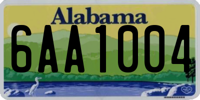 AL license plate 6AA1004