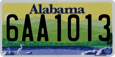 AL license plate 6AA1013