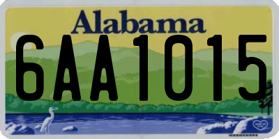 AL license plate 6AA1015