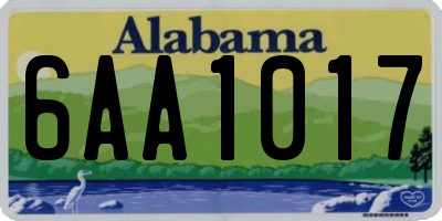 AL license plate 6AA1017