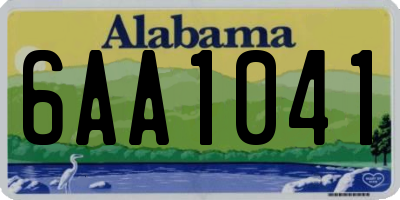 AL license plate 6AA1041