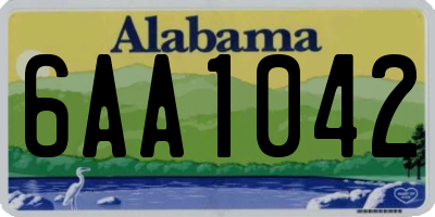 AL license plate 6AA1042