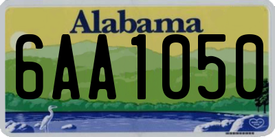 AL license plate 6AA1050