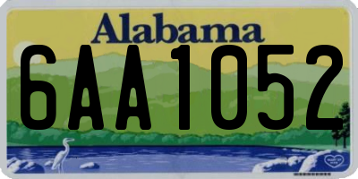 AL license plate 6AA1052