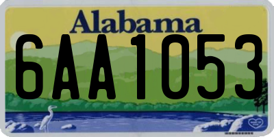 AL license plate 6AA1053