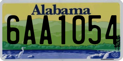 AL license plate 6AA1054