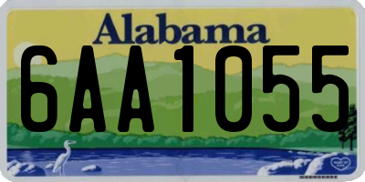 AL license plate 6AA1055