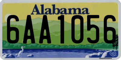 AL license plate 6AA1056