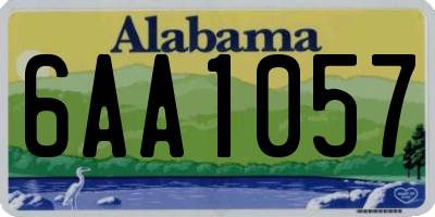 AL license plate 6AA1057