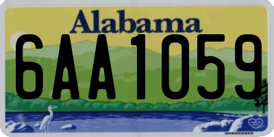 AL license plate 6AA1059