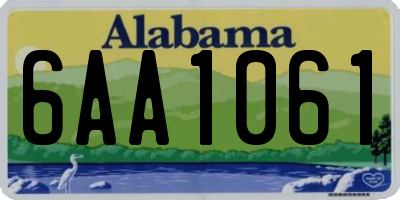 AL license plate 6AA1061