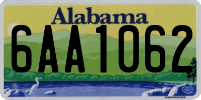 AL license plate 6AA1062