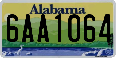 AL license plate 6AA1064