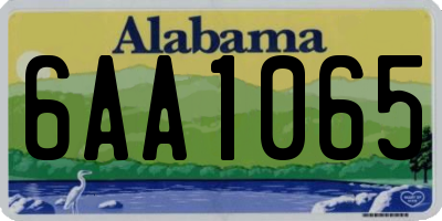 AL license plate 6AA1065
