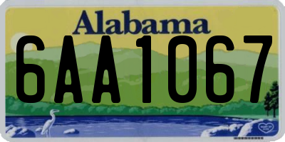 AL license plate 6AA1067