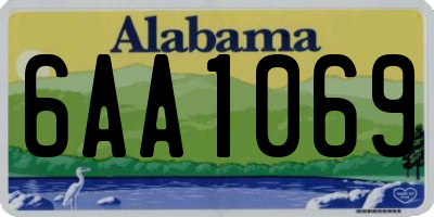 AL license plate 6AA1069