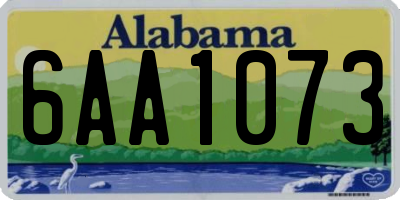 AL license plate 6AA1073